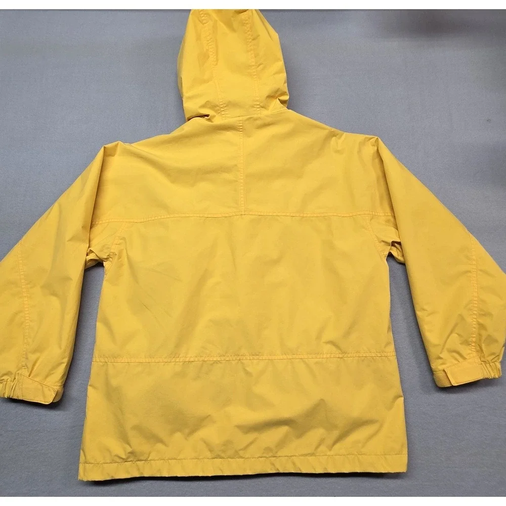 Eddie Bauer Jacket Mens Small Yellow GORE-TEX Hooded Parka‎ Waterproof Rain Coat